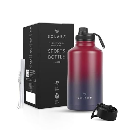 SOLARA Insulated Water Bottle 2000ml, Hot Water Bottle, Thermosteel Water Bottles for Travel, Home, Office, School, Gym, Adults, Water Bottle Hot and Cold, Sipper Bottle, Dark Intentions