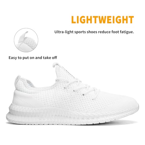 Image of DLWKIPV Mens Slip On Shoes Tennis Walking Gym Athletic Running Fashion Sneakers Workout Footwear Casual Sport Outdoors Breathable Knitted Mesh Lightweight