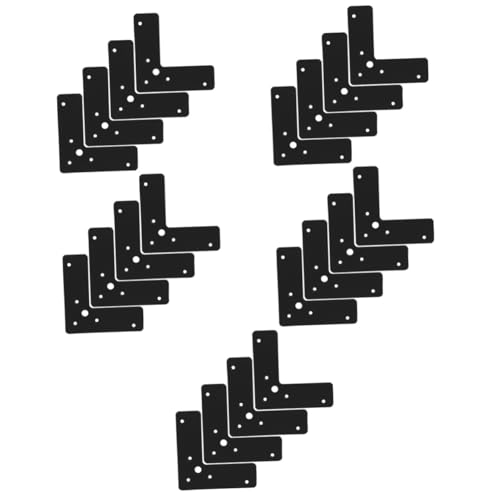 ULTECHNOVO 5 Juegos Conector De Esquina Soporte De La Puerta Abrazaderas De Esquina Kiosko Soporte De Ángulo De Articulación Soporte De Esquina Pedalier Black Acero Inoxidable 4 Uds * 5