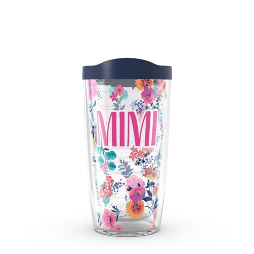 Tervis Made in USA Double Walled Dainty Floral Mother's Day Insulated Tumbler Cup Keeps Drinks Cold & Hot, 16oz, Mimi