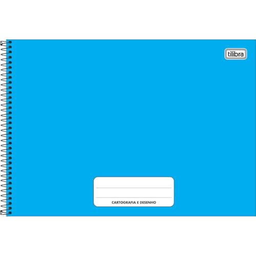 Tilibra - Caderno Cartografia e Desenho Pepper Azul 80 folhas - 1 un