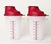 Produktbild TUPPERWARE Mix-Fix Shaker Shaky Shake-It 2x 350ml ROT + Ersatzverschluss lila