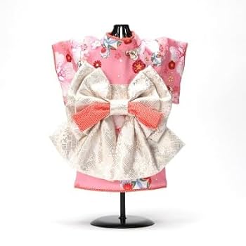 Amazon.co.jp: ペット服CRAZYBOO桜柄着物ピンクDMサイズ胴回り