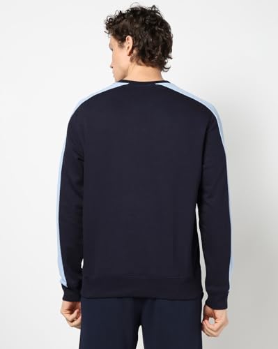 Image of Gap Men Stylised Full Sleeves Crew Neck Cotton Blend Sweatshirt