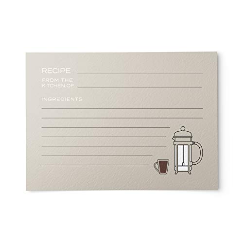 Retro Coffee Recipe Cards from Dashleigh, 48 Cards, 4x6 inches, Water-Resistant and Double-Sided