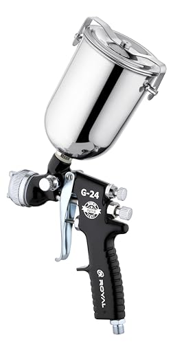 Image of G 24 Conventional Spray Gun | 2.5 mm Nozzle | 500 ml Stainless Steel Cup | Perfect for High Solid Paint Spray Applications