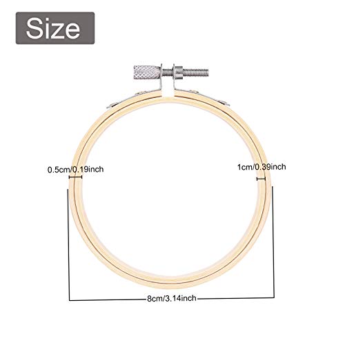 36 Pieces 3 Inch Embroidery Hoop Set Wooden Round Bamboo Circle Cross Stitch Frame Hoop Ring For Embroidery，Cross Stitch And Art Craft Handy Sewing And Home Ornaments (36) #TOP1