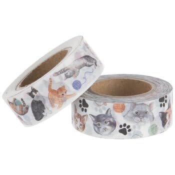 Juego surtido de cintas Washi Cat - 2 carretes