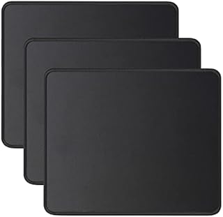 JIKIOU Mouse Mat, 3 Pack Stitched Edges Gaming Mouse Pad Mat Smooth Comfortable Touch Textured Surface with Non-Slip Rubber Base