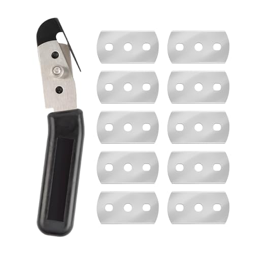 Safety Cutter Car,Acier De Précision De Coupe Couteau,Sécurité Vinyle,Outil De Coupe En Fibre Carbone,Accessoires Voiture Couteau,Vinyl Wrap Cutting Tool,10 Lames Rechange,Kiuiom