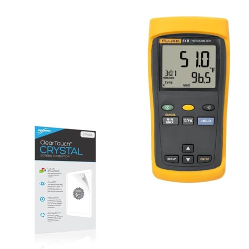 BoxWave Screen Protector Compatible with Fluke 53 II - ClearTouch Crystal (2-Pack), HD Film Skin - Shields from Scratches