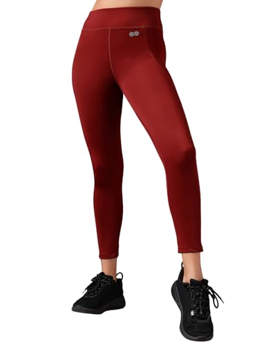 Image of Clovia Women Skinny Active Tights with Wide Elastic Waistband