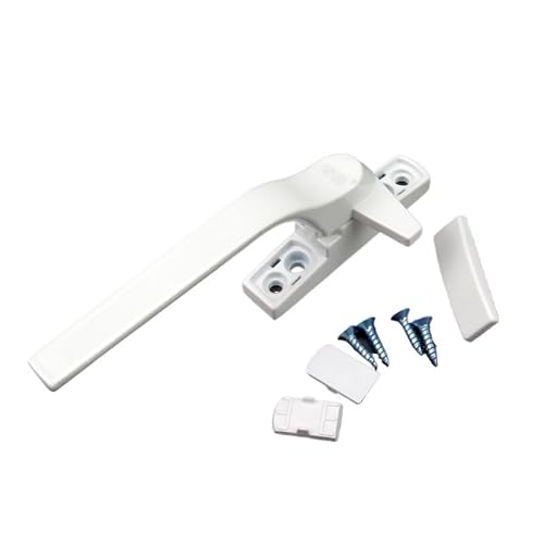 DHetyE Window handle, Plastic Steel with Lock for Double Glazing Aluminum Alloy Door Handle Window Latch(Right)