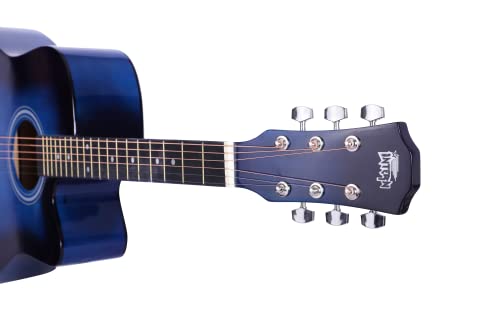 Image of INTERN 41-Inch Acoustic Guitar for All | 6-String Right-Handed Guitar with Truss Rod, Gig Bag, Strings, Strap & Picks | Superior Wood Build for Rich Sound (With Bag, Blue)