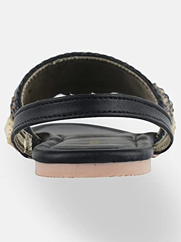 Image of Marc Loire Women's Embroidered and Embellished Flat Fashion Sandals
