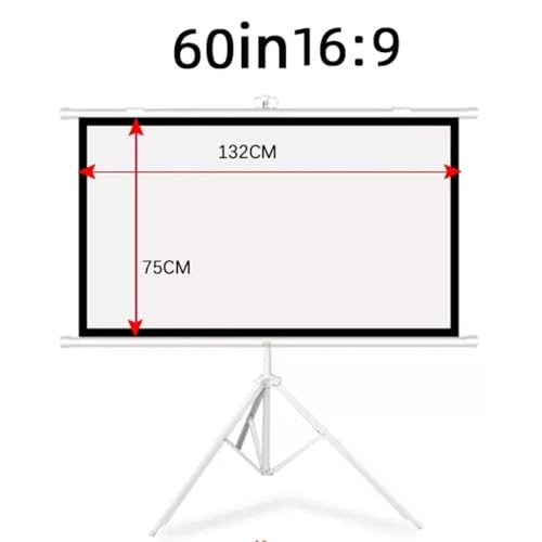 Pantalla portátil de proyector con trípode 60 pulgadas 16:9 miniatura 7