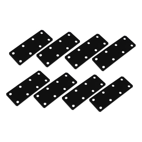 YOSADIER 8個 加厚平面ストレートブラケット 家具修理用メタル固定プレート 棚 脚 テーブル補強用平面連結具 ネジ止め簡単補修パーツ