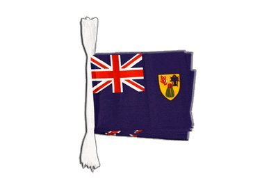Guirlande drapeau Îles Turques-et-Caiques 5,9 m pour grand espace à pavoiser