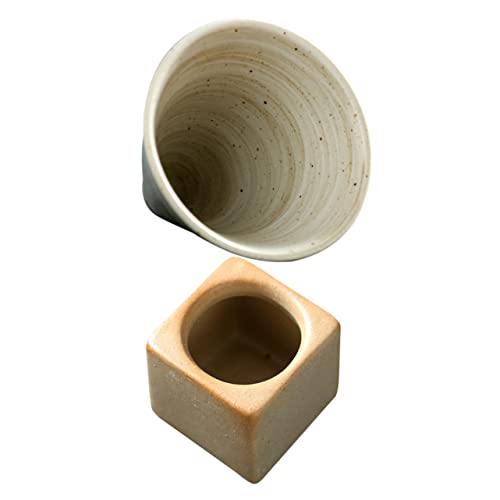 PRETYZOOM Japanese Style Ceramic Mug Reusable Coffee Cup Tea Cup Elegant for Home Office Cafe Restaurant