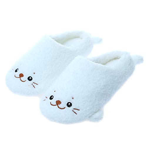 Millffy Cute Soft Comfy Plush Seal Slippers sea Lion Animal Shark Whale Slipper Indoor Crocodile Home Bedroom Shoes for Adult