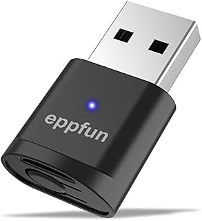 eppfun AK3040PLUS Qualcomm APTX- Adaptive USB Bluetooth 5.2 Audio Transmitter Wireless Adapter Dongle, aptX LL/aptX HD Low Latency Compatible with PS4 PS5/Switch/PC/Mac