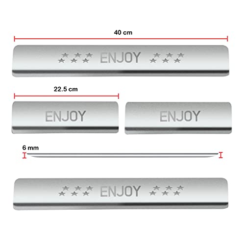 Image of Atteen Smart Door Sill /Foot Step Stainless Steel Plates Compatible with Chevrolet Enjoy