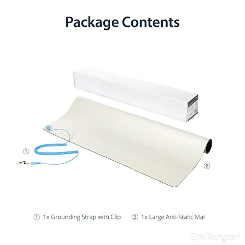 Startech.com Anti-Static Mat - 25” X 27.5” Electrical Grounding Desk Pad - For Home Or Work - Beige (M3013) #TOP5