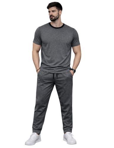 Image of Mack Jonney Men's Polyester Lycra Tracksuit | Lightweight Sports & Gym Wear | Comfortable Running & Training Track Suit for Men-MJ-184