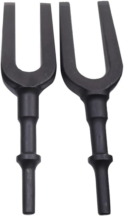 Pneumatic Separating Fork Set 17mm 24mm Ball Joint Separator Pickle Fork Air Hammer Breaker Bits for Air Hammer, for Ball Joints, Tie Rods & Pitman Arms Shank Pneumatic Tool