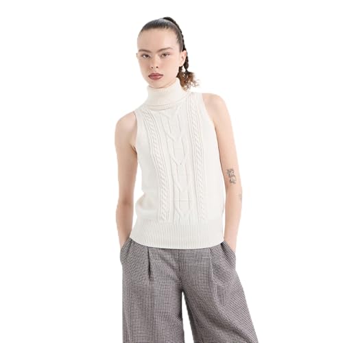 Image of Armani Exchange Women's Sleeveless Turtle-Neck Sweater