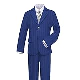Boys’ Pinstripe Suits Easter Communion Dress Clothes Kids Ring Bearer Outfit for Boys Wedding Ring Bearer Suit 12