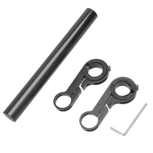 Soporte extensión manillar en tubo de carbono ultraligero y resistente con abrazadera doble