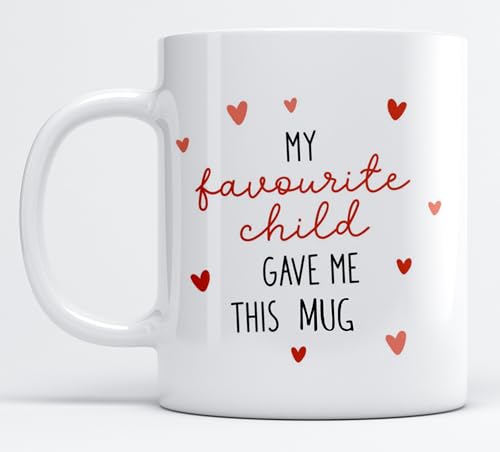 Funny Gifts for Fathers Day Mothers Day Coffee Mug - My Favourite Child Gave Me This Mug Funny Novelty Mug - Best Dad and Mom Gifts Father's Day and Mother's Day Present Idea from Daughter Son Kids