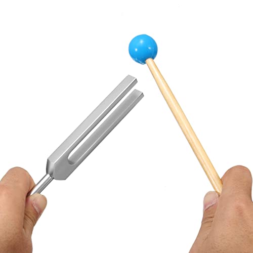 Bysameyee 528 Hz Tuning Fork Medical With Taylor Percussion Hammer Mallet, Non-Magnetic Aluminum Alloy Tuning Forks For Sound Healing Therapy, Dna Repair, Violin/Guitar/Piano Tune #TOP5