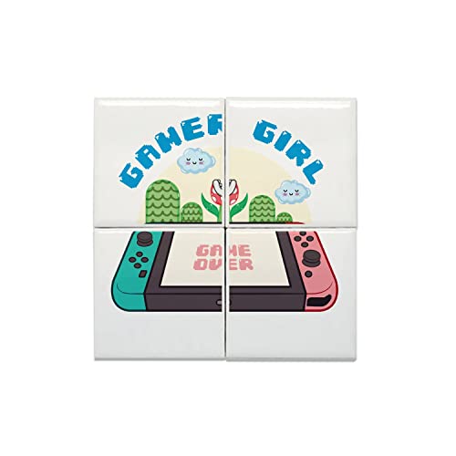 Gamer girl retro gaming carreaux céramique décoratifs