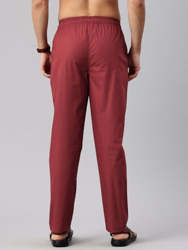 Image of Majestic Man Men's Regular Fit Mid Rise Casual Style Pure Cotton Pyjama Bottom