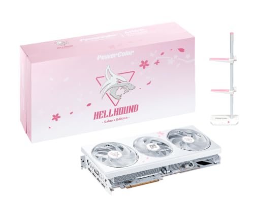 Image of PowerColor Hellhound Sakura Limited Edition AMD Radeon 7800 XT 16GB GDDR6 Graphics Card
