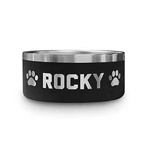 Personalized Dog Bowl – Custom Stainless Steel Dog Bowls Non Slip 16 oz., 32 oz. or 64 oz. – Dishwasher Safe – Personalized Dog Bowls with Name – Insulated Stainless Steel Dog Bowls