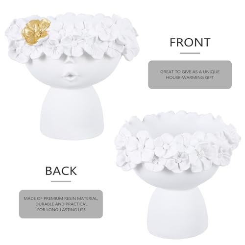 Vase en résine blanc incassable solution fleurs séchées salon