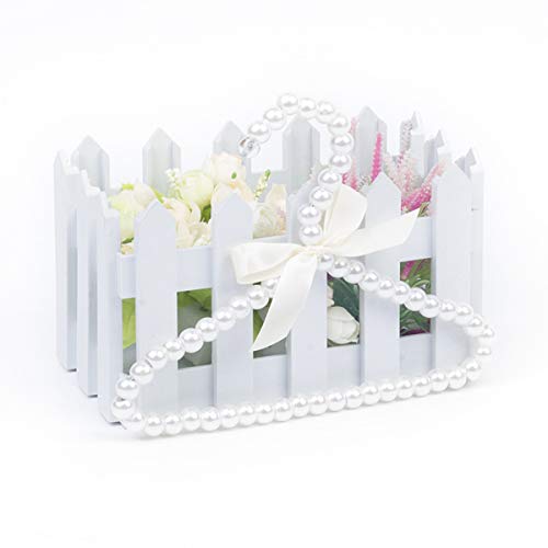 Yuehuam 5pcs Pet Clothes Hangers Pearl Beads Covering Elegant Bowknot Pet Apparel Hangers Rack for Baby Pet Dog Cat