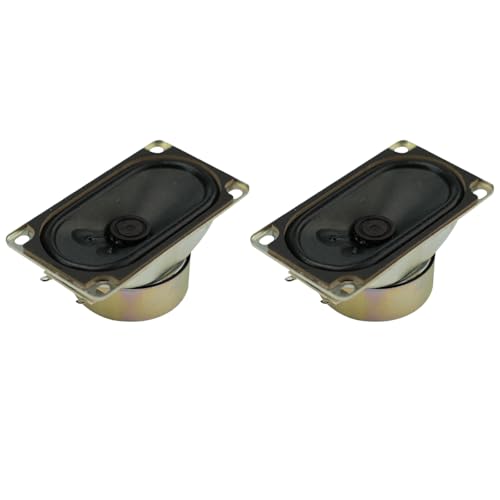 Speaker, 4Ohm/ 10W Horn Stereo Amplifier DIY Accessory, Diameter: 90MM/3.54inch; Width: 50mm/1.97inch?Height:35MM/1.57inch, with 20CM Terminal Cable. (2 Pack; Weight:276G)