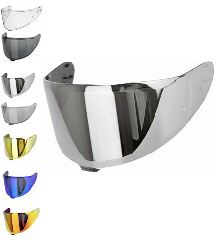 EvoParts Visera para casco Shoei Nxr 2 (no Nxr 1) - Z8 - X15 - xSPR Pro - Cwr-f2 (plateada)