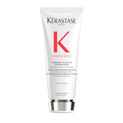 Kérastase, Première, Acondicionador Reparador, Tratamiento Contra la Rigidez, Para cabello dañado, Con Ácido Cítrico y Glicina, Fondant Fluidité Réparateur, 250 ml