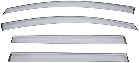WellVisors Window Visors Wind Deflectors Compatible with Nissan 2011-2017 Leaf Premium Series Rain Guards 3-847NS013
