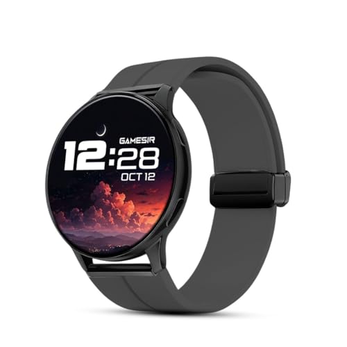 Image of GameSir Active 2 Smartwatch for Men & Women, 1.39 inch HD Round Display, Bluetooth Calling, Heart Rate & SPO₂, 100+ Sports Modes, IP67, Long Battery Life for Android & iOS (Magnetic Dark Grey)