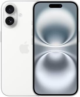 Apple iPhone 16 Plus, 128GB, White - Locked to Cricket (Renewed)