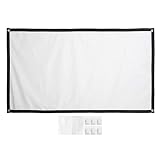 Escenarios aplicables: excelentes pantallas de proyección para cine en casa, reuniones de negocios, exposiciones, conferencias, presentaciones, etc. Fácil de instalar y se puede colgar en la pared con ganchos (incluidos en el paquete). La pantalla es adecuada para interiores y exteriores
