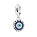 Produktbild PANDORA Moments Evil Eye Charm-Anhänger aus Sterling Silber, Kompatibel Moments Armbändern, 792015C00_E052