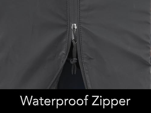 Covermates Upright Folding Ping Pong Table Cover – Water‑Resistant Heavy‑Duty Vinyl All‑Weather Indoor/Outdoor Table Tennis Storage, Zipper & Buckle Straps, 60W x 28D x 60H, Black - Thumbnail 7