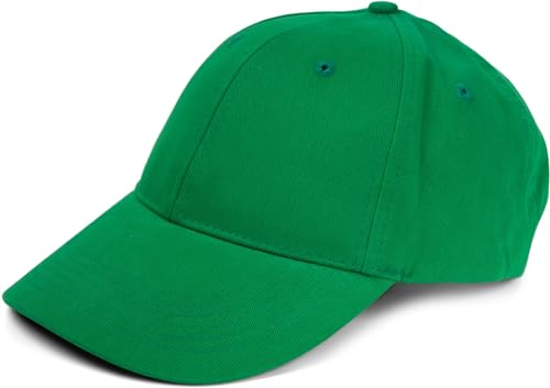 styleBREAKER Cappello da Baseball Unisex a 6 Pannelli, in Cotone Spazzolato, Chiusura Regolabile con Chiusura a Strappo, Design Monocromatico per Uomo e Donna, Verde